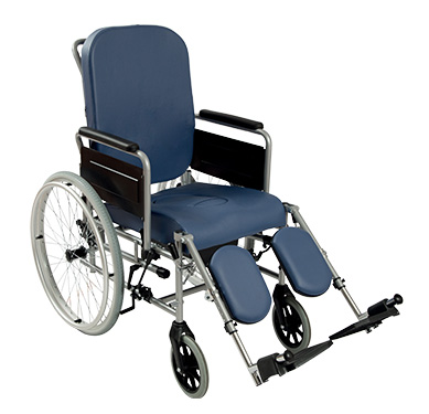 Padded commode - 600 mm wheels