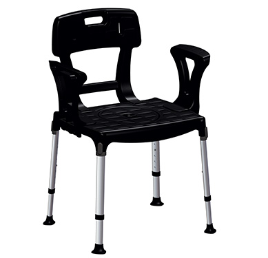 KING toilet commode with armrests and backrest