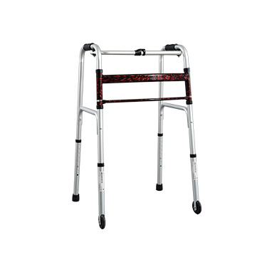 Fixed Push-Button Walker \"Deluxe\" with fixed wheels