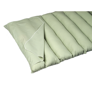 Siliconized hollow-fiber mattress with fixed elements