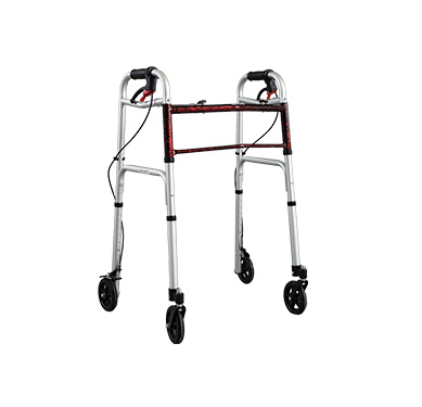 Walker with manual brake